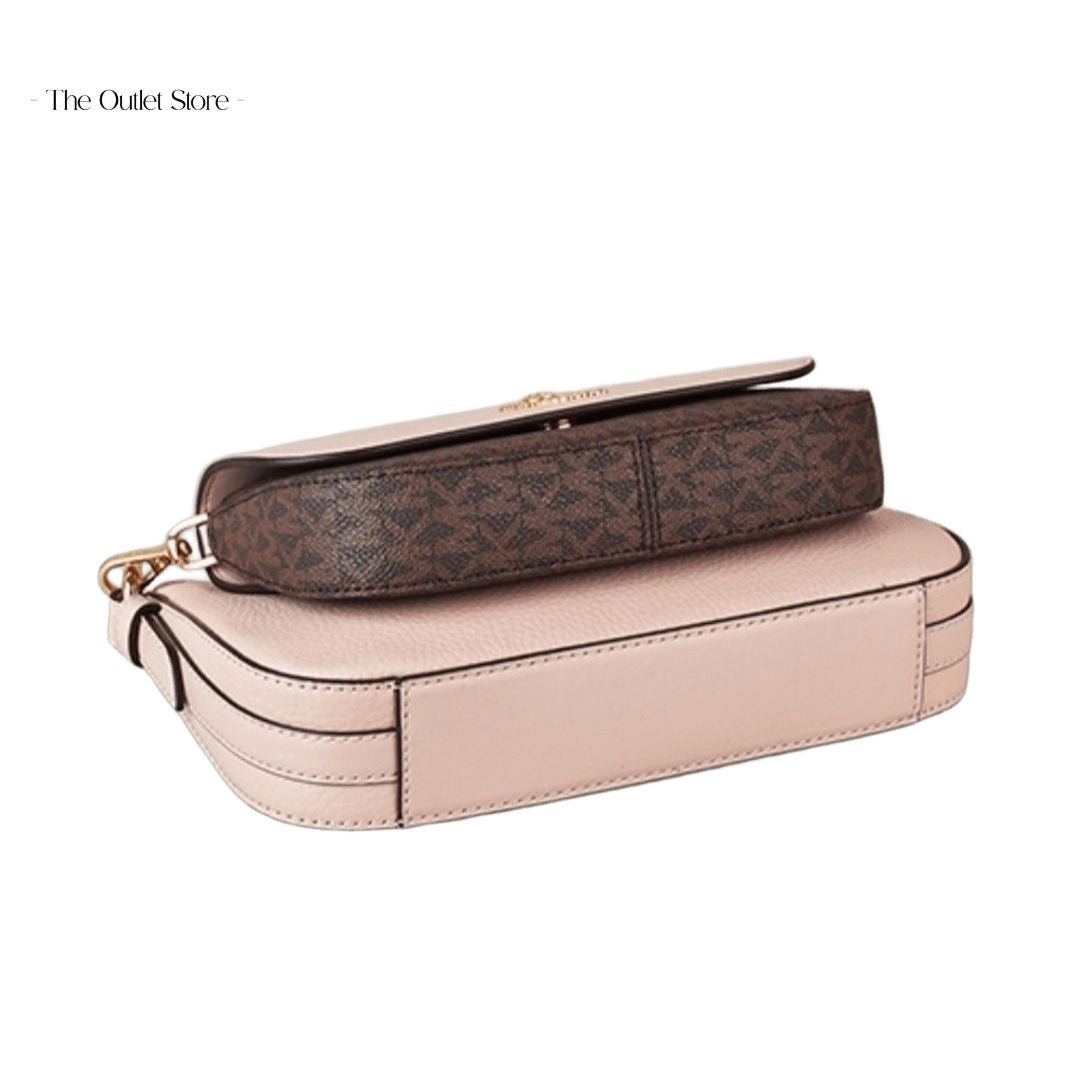 MICHAEL KORS JET SET MEDIUM LEATHER AND LOGO 4-IN-1 CROSSBODY BAG SET (PINK)