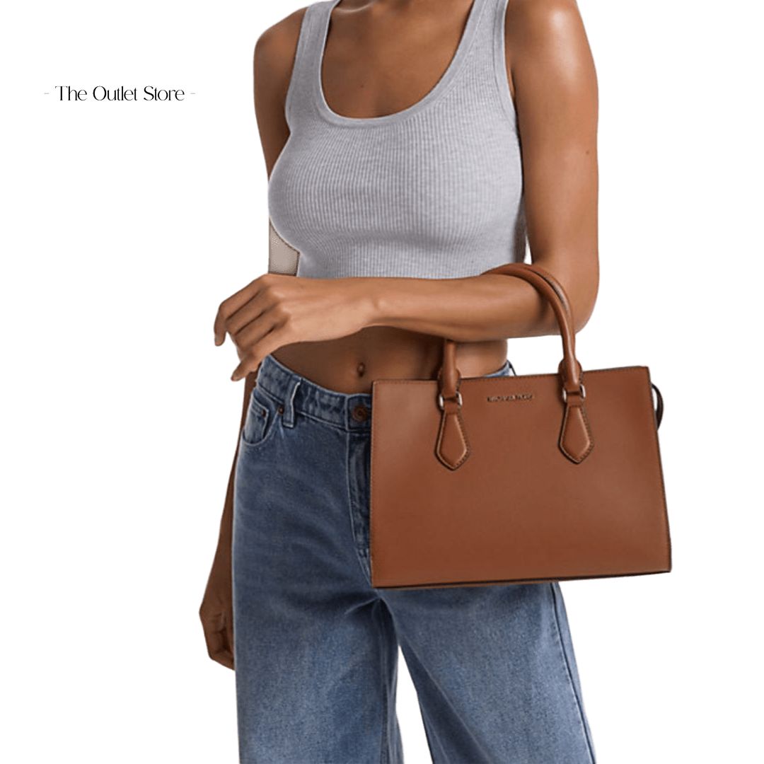 MICHAEL KORS SHEILA MEDIUM FAUX SAFFIANO LEATHER SATCHEL BAG