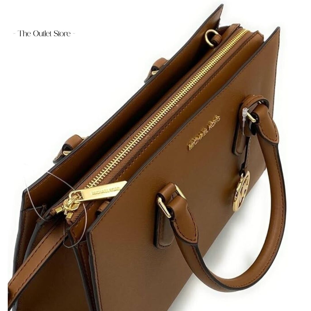 MICHAEL KORS SHEILA MEDIUM FAUX SAFFIANO LEATHER SATCHEL BAG