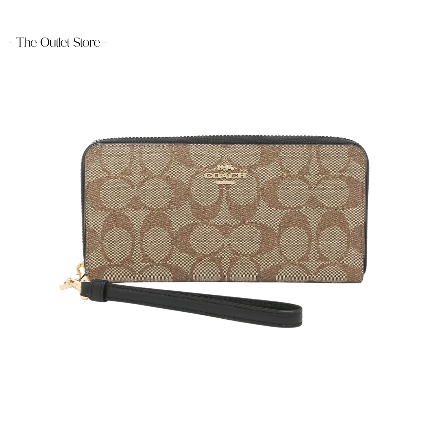 COACH LONG ZIP AROUND WALLET IN SIGNATURE CANVAS