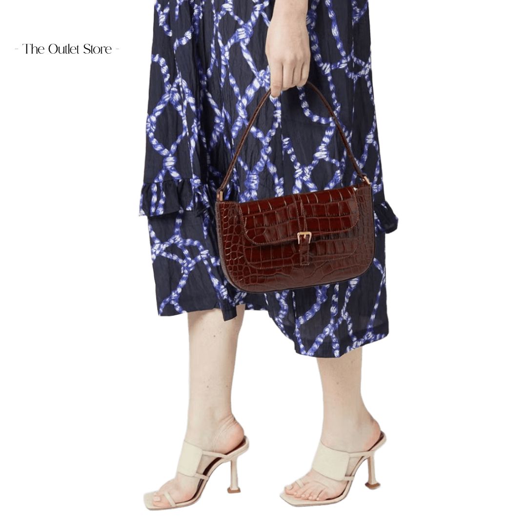BY FAR MIRANDA CROCO SHOULDER BAG