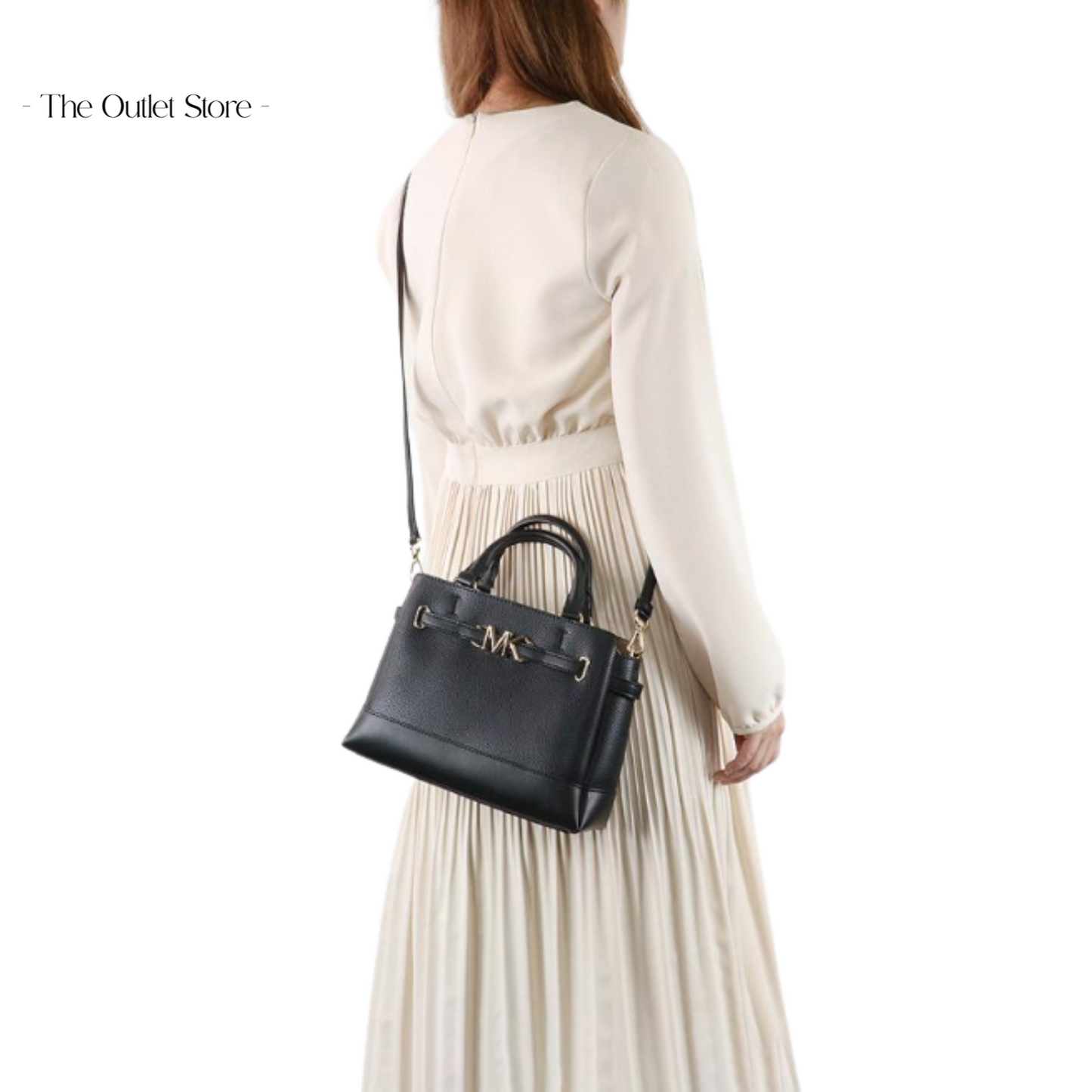 MICHAEL KORS REED SMALL LEATHER BELTED SATCHEL