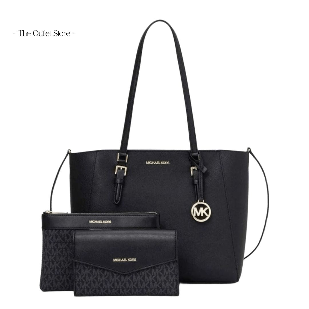 MICHAEL KORS CHARLOTTE 3-IN-1 LARGE LEATHER TOTE BAG
