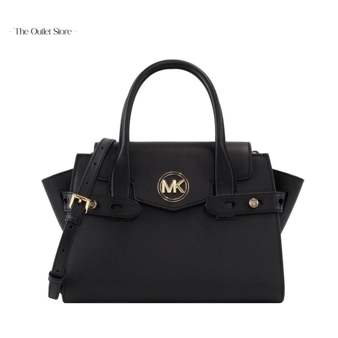 MICHAEL KORS CARMEN MEDIUM FAUX LEATHER BELTED SATCHEL