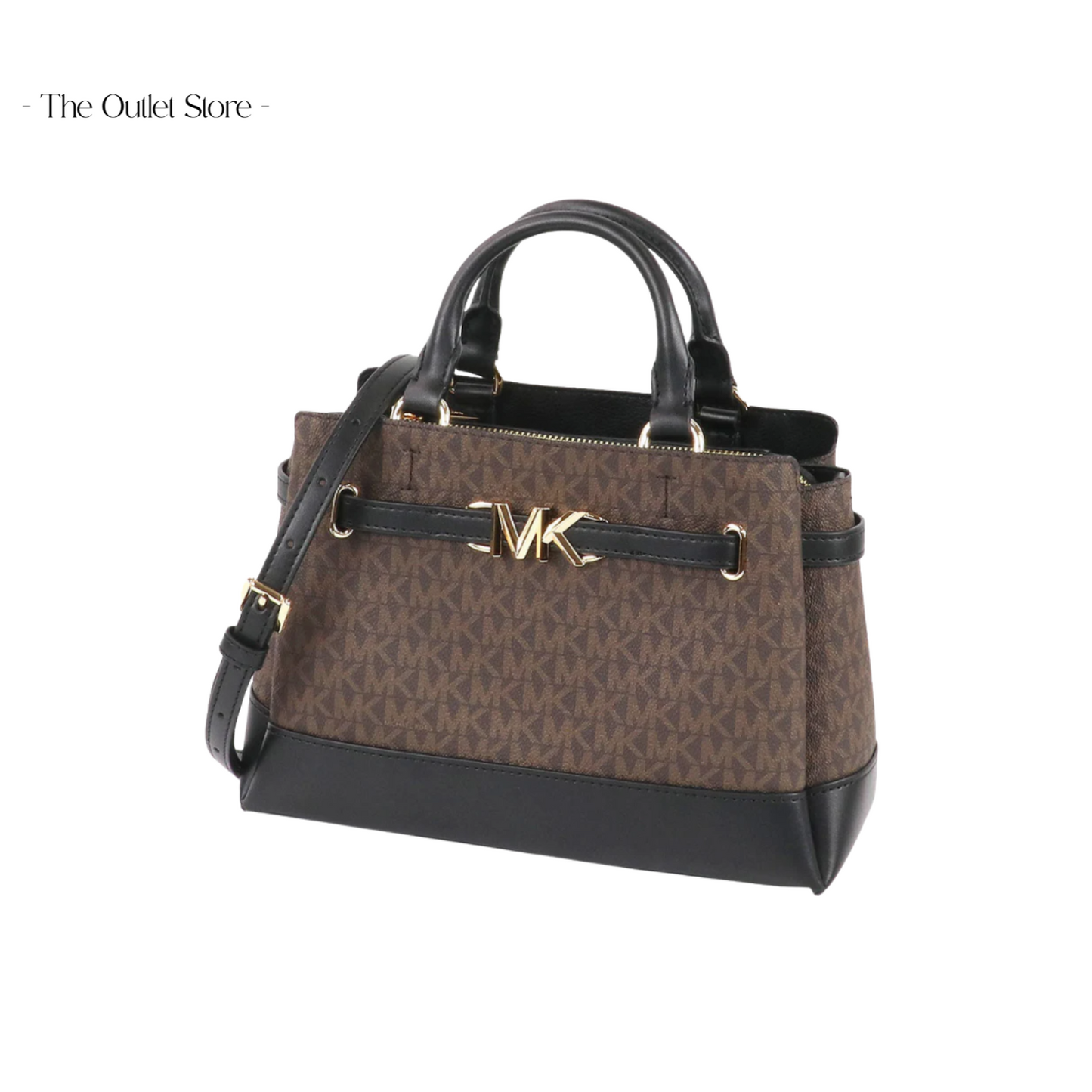 MICHAEL KORS REED SMALL BELTED LOGO SATCHEL