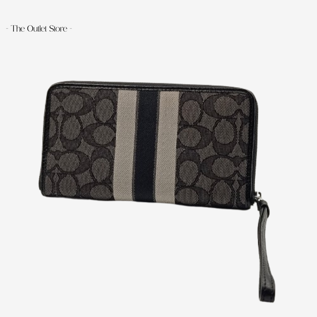 COACH DEMPSEY LARGE PHONE WALLET IN SIGNATURE JACQUARD WITH STRIPE AND COACH PATCH