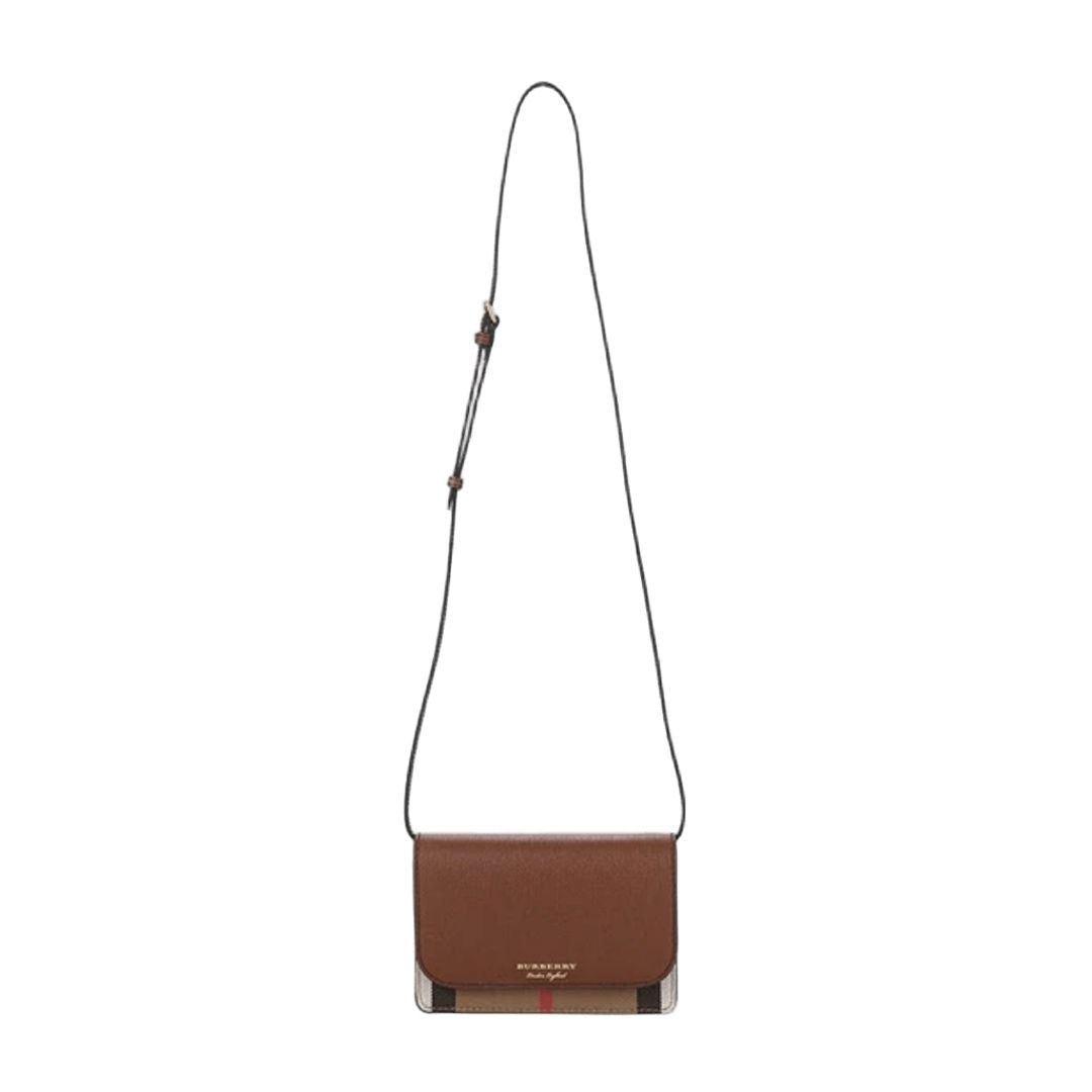 BURBERRY HAMPSHIRE HOUSE CHECK CROSSBODY (TAN)