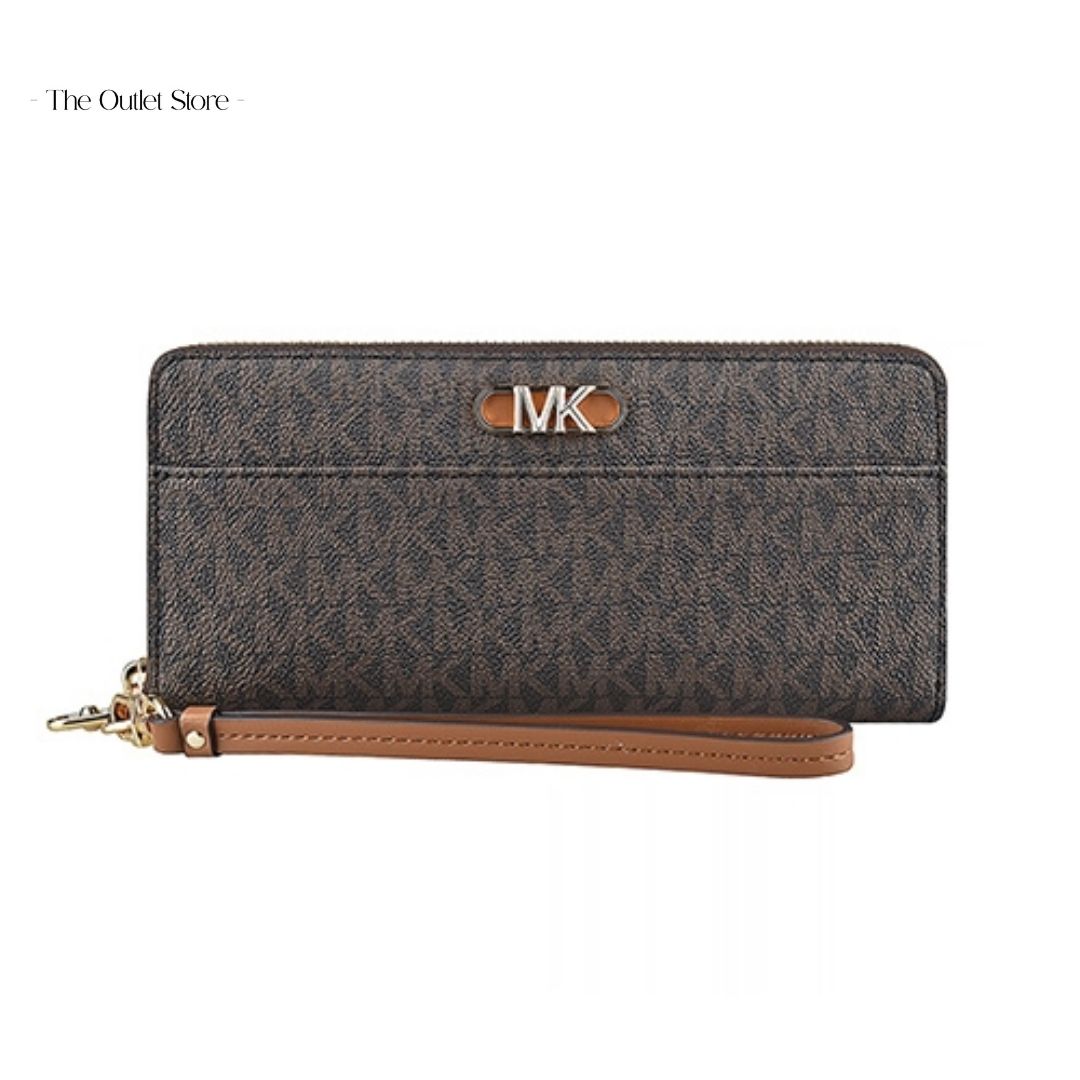 MICHAEL KORS PARKER LARGE LOGO CONTINENTAL WALLET (BROWN)