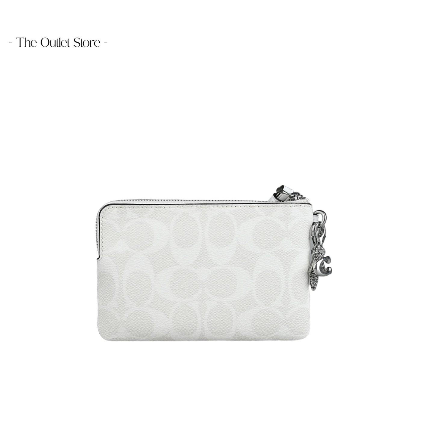 COACH BOXED CORNER ZIP WRISTLET IN SIGNATURE CANVAS