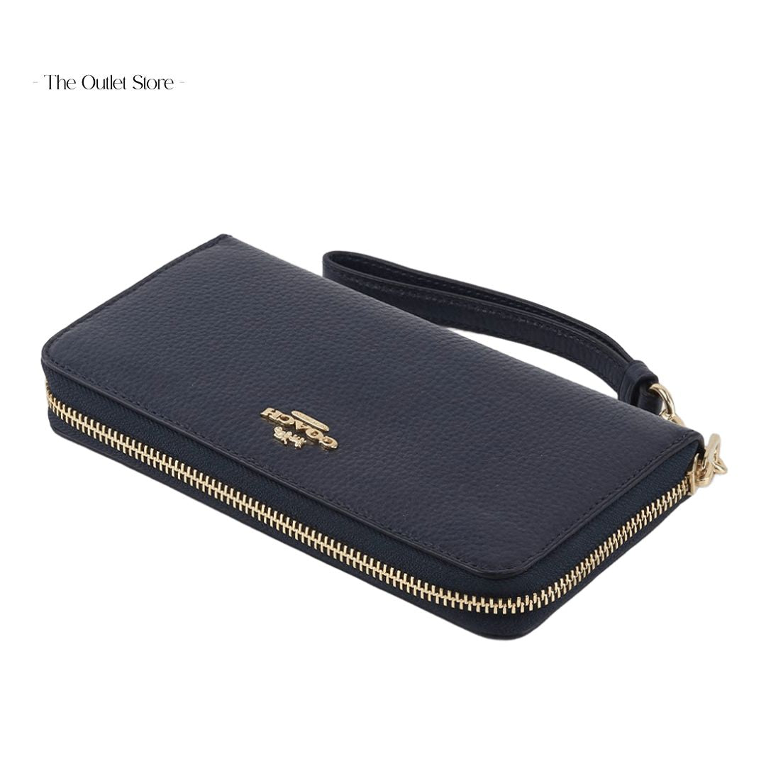 COACH LONG ZIP AROUND WALLET IN SIGNATURE CANVAS(IMMID)