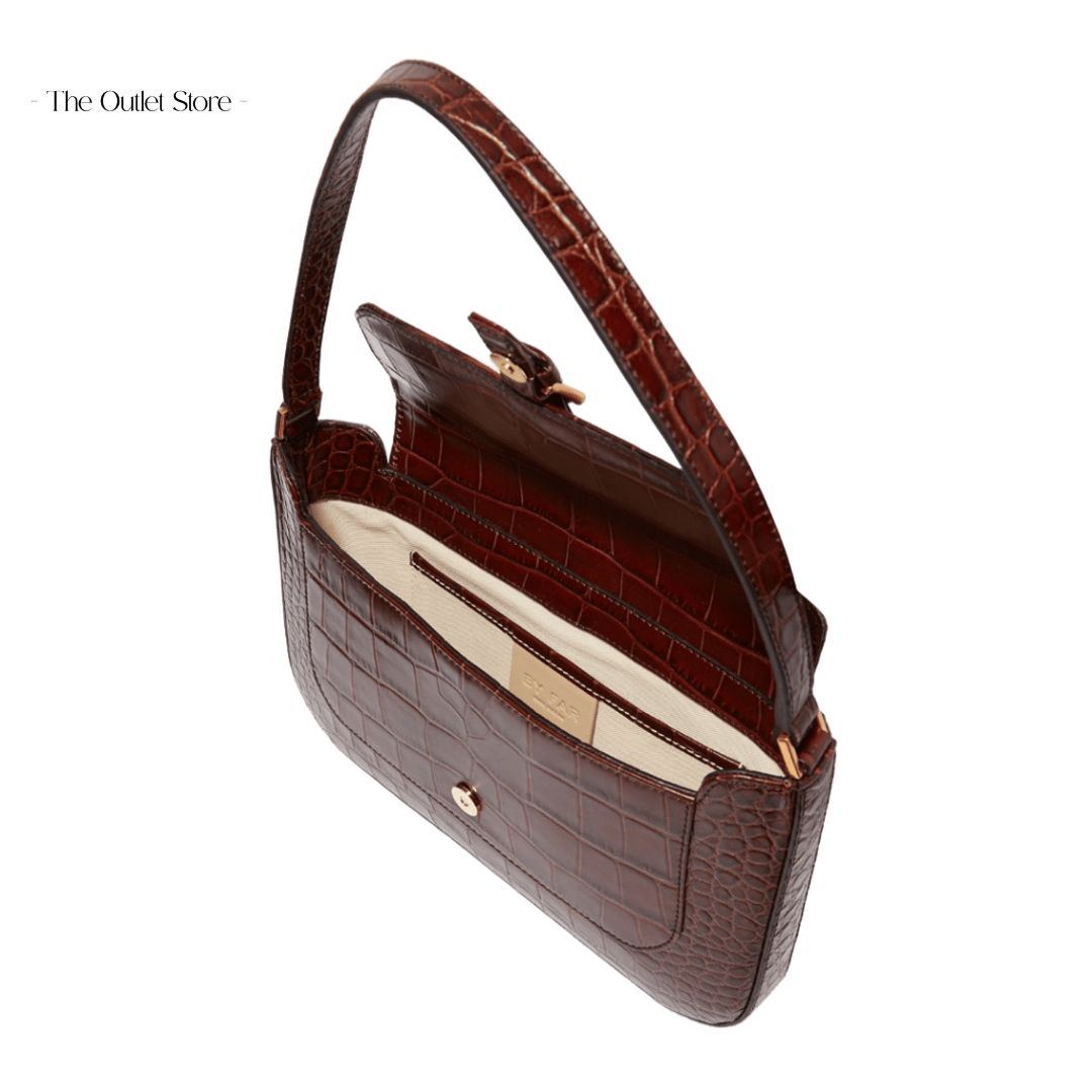 BY FAR MIRANDA CROCO SHOULDER BAG