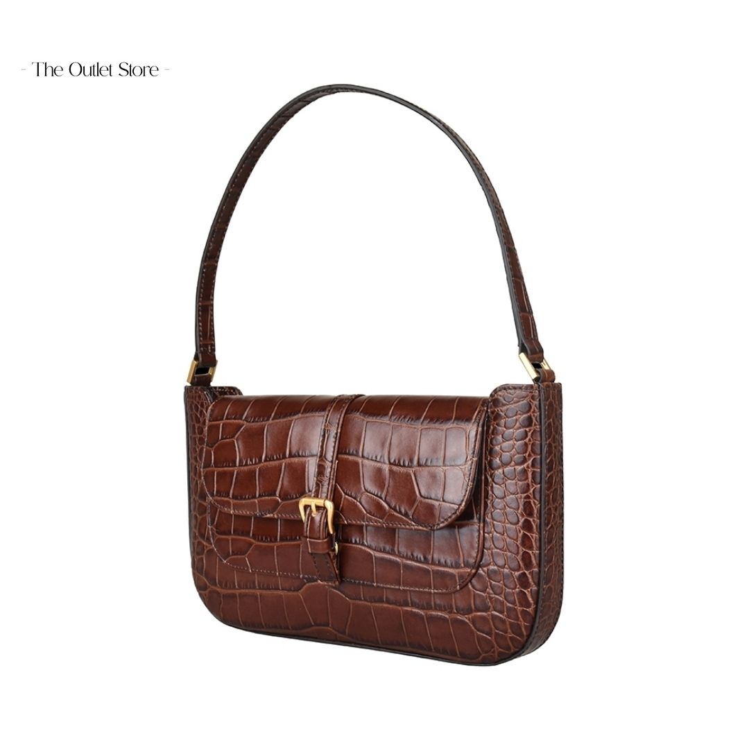 BY FAR MIRANDA CROCO SHOULDER BAG