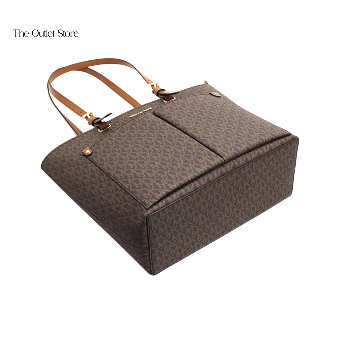MICHAEL KORS JET SET MEDIUM LOGO POCKET TOTE BAG