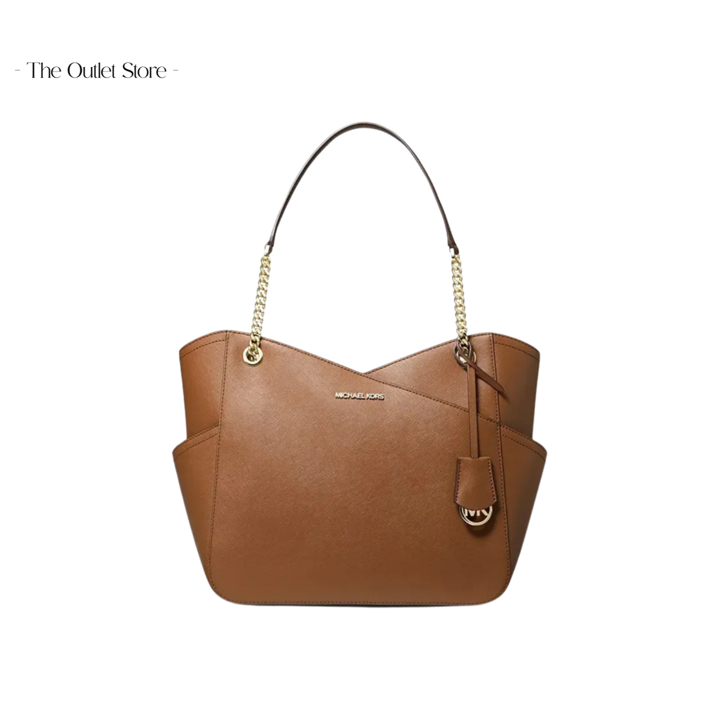 MICHAEL KORS JET SET LARGE SAFFIANO LEATHER SHOULDER BAG