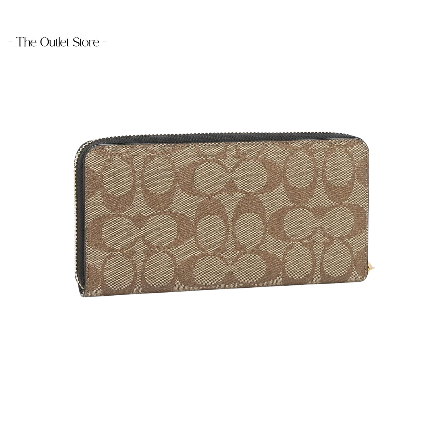 COACH LONG ZIP AROUND WALLET IN SIGNATURE CANVAS