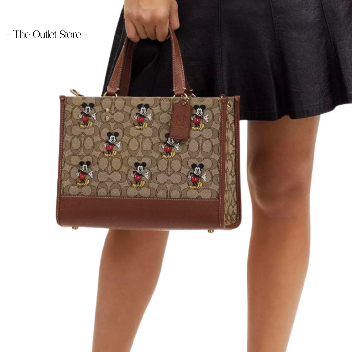 DISNEY X COACH DEMPSEY CARRYALL SIGNATURE JACQUARD MICKEY MOUSE