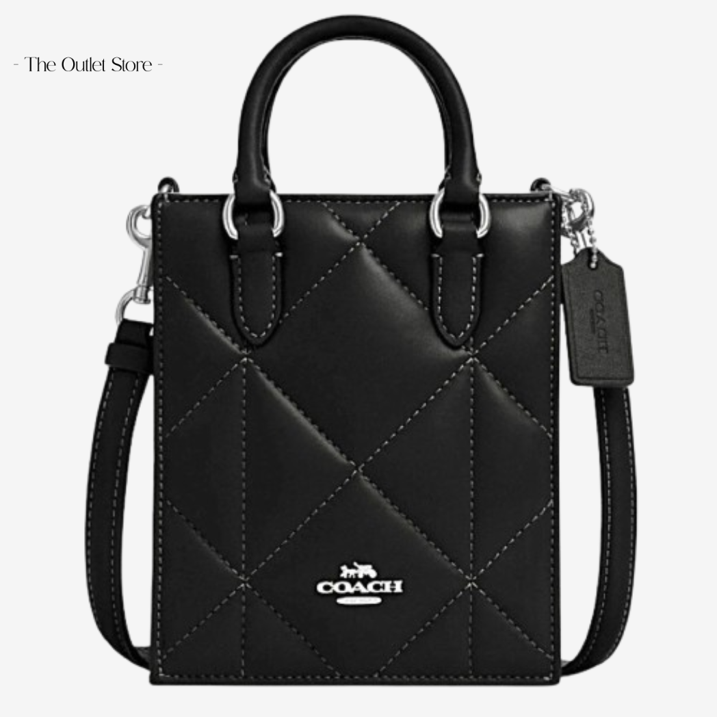 COACH NORTH SOUTH MINI TOTE WITH PUFFY DIAMOND QUILTING