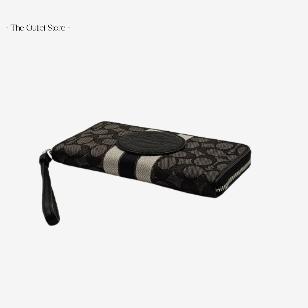 COACH DEMPSEY LARGE PHONE WALLET IN SIGNATURE JACQUARD WITH STRIPE AND COACH PATCH