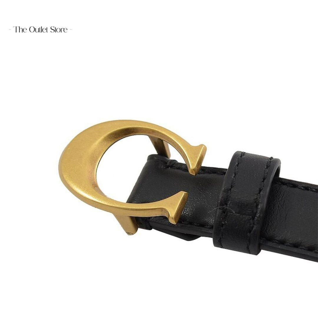 COACH SIGNATURE BUCKLE BELT OXBLOOD(18MM)