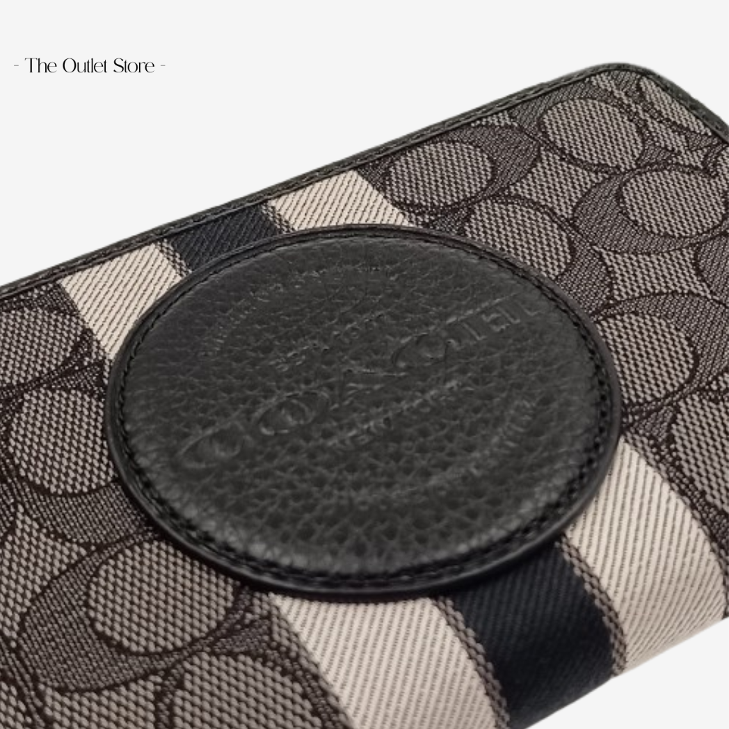 COACH DEMPSEY LARGE PHONE WALLET IN SIGNATURE JACQUARD WITH STRIPE AND COACH PATCH