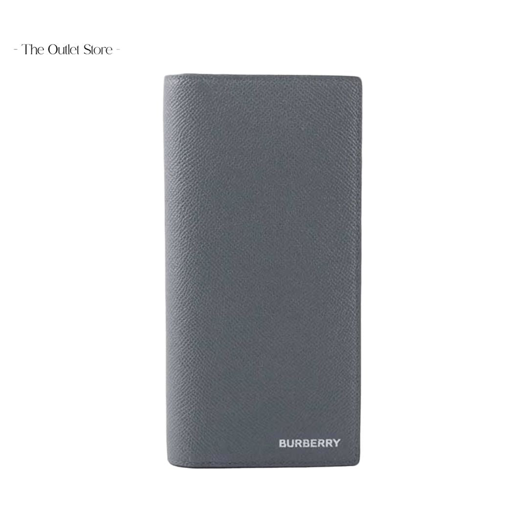 BURBERRY EMBOSSED LOGO CAVENDISH LEATHER LONG BIFOLD WALLET