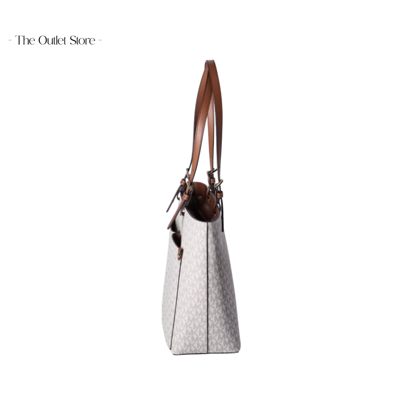 MICHAEL KORS JET SET MEDIUM LOGO POCKET TOTE BAG