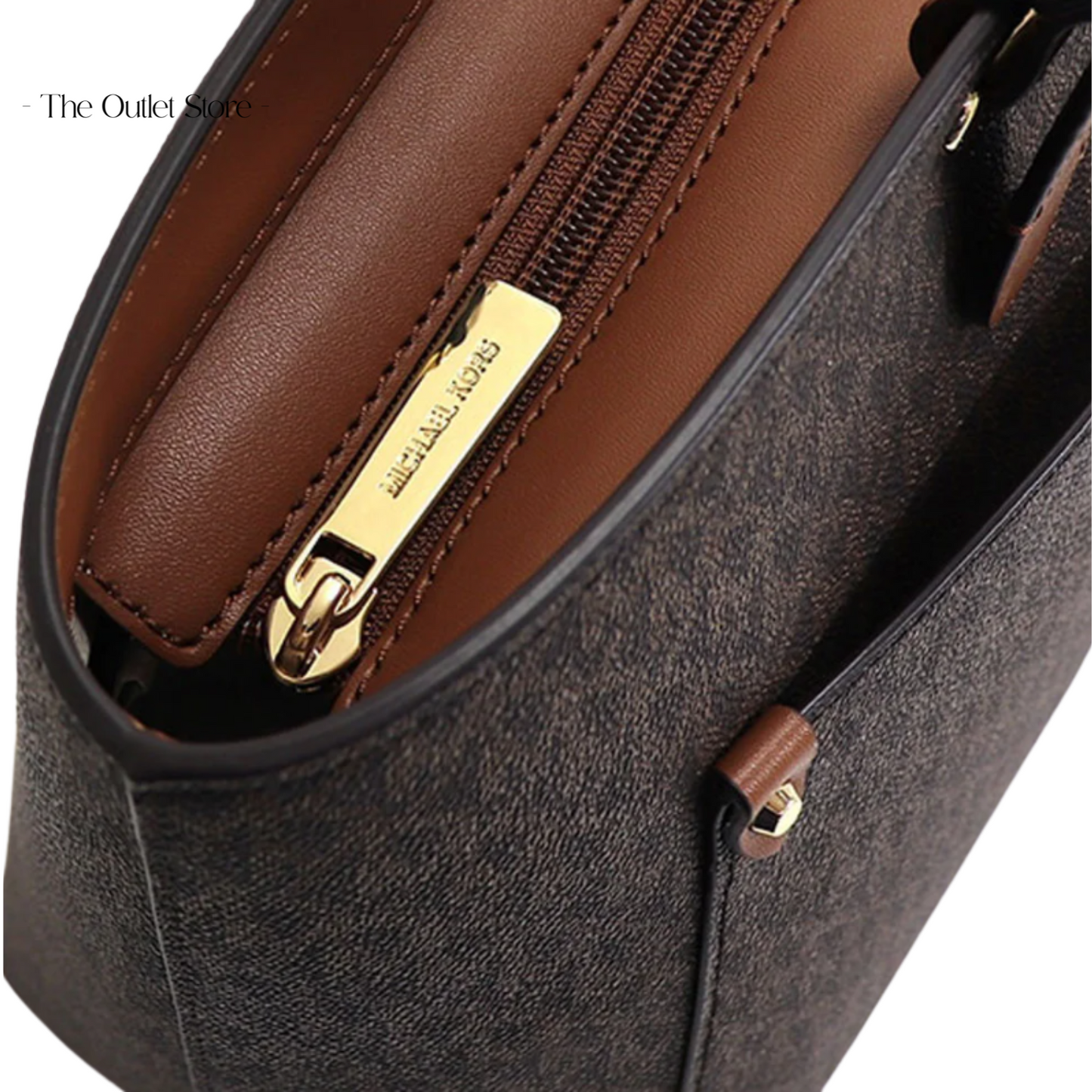 MICHAEL KORS JET SET MEDIUM LOGO POCKET TOTE BAG