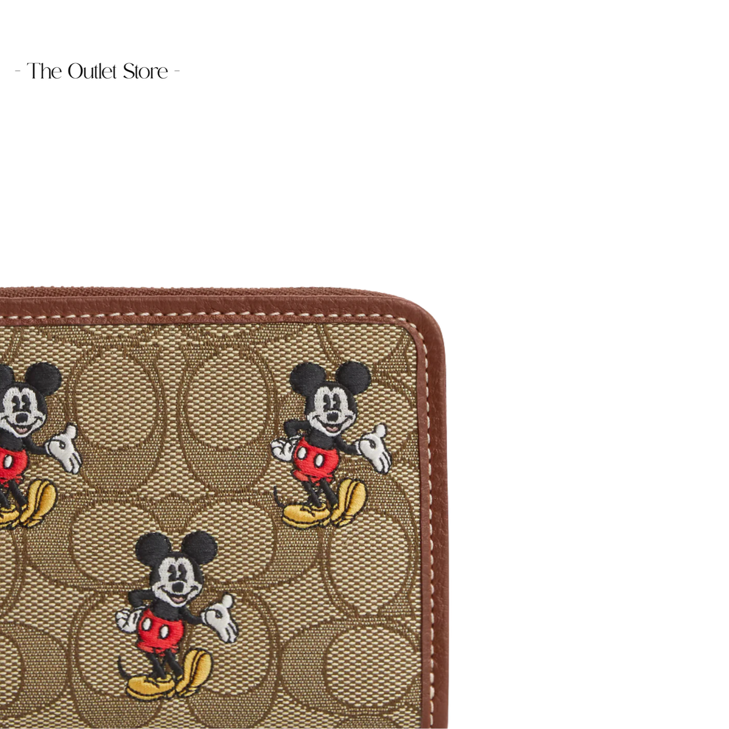 DISNEY X COACH SMALL ZIP AROUND WALLET IN SIGNATURE JACQUARD WITH MICKEY MOUSE PRINT