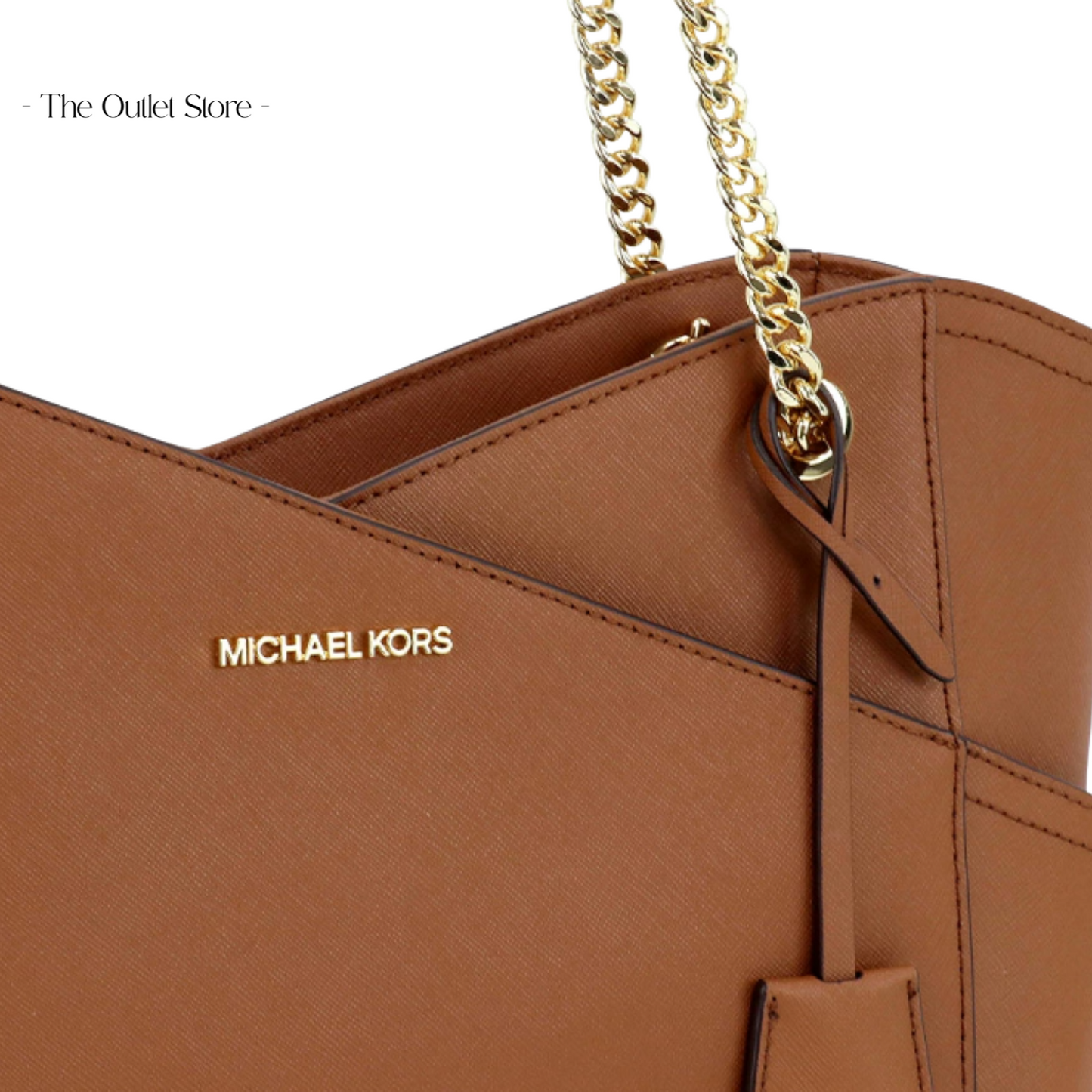 MICHAEL KORS JET SET LARGE SAFFIANO LEATHER SHOULDER BAG