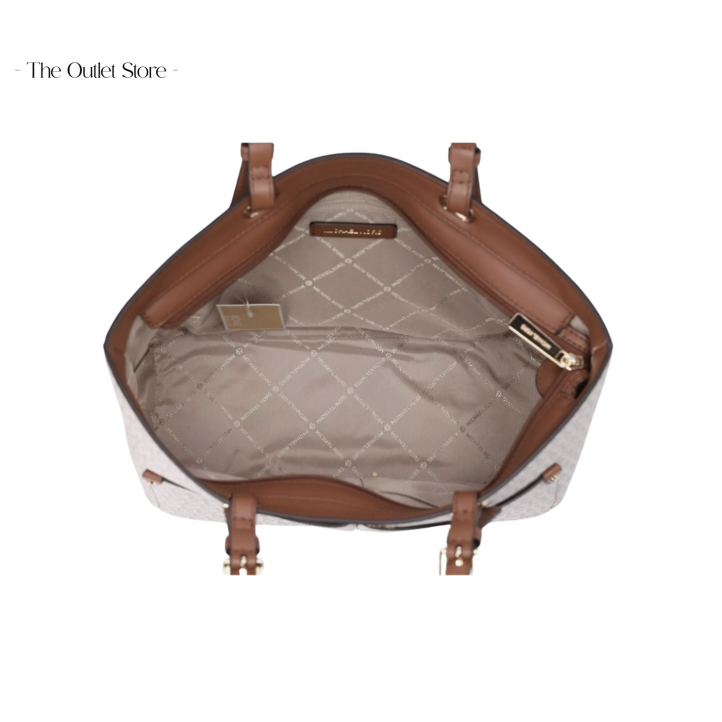 MICHAEL KORS JET SET MEDIUM LOGO POCKET TOTE BAG