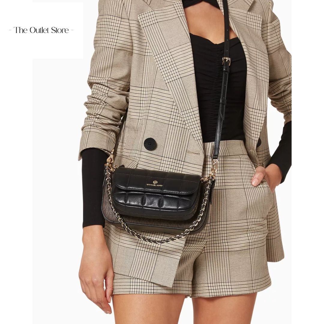MICHAEL KORS JET SET 4-IN-1 CROSSBODY BAG SET (BROWN X BLACK)
