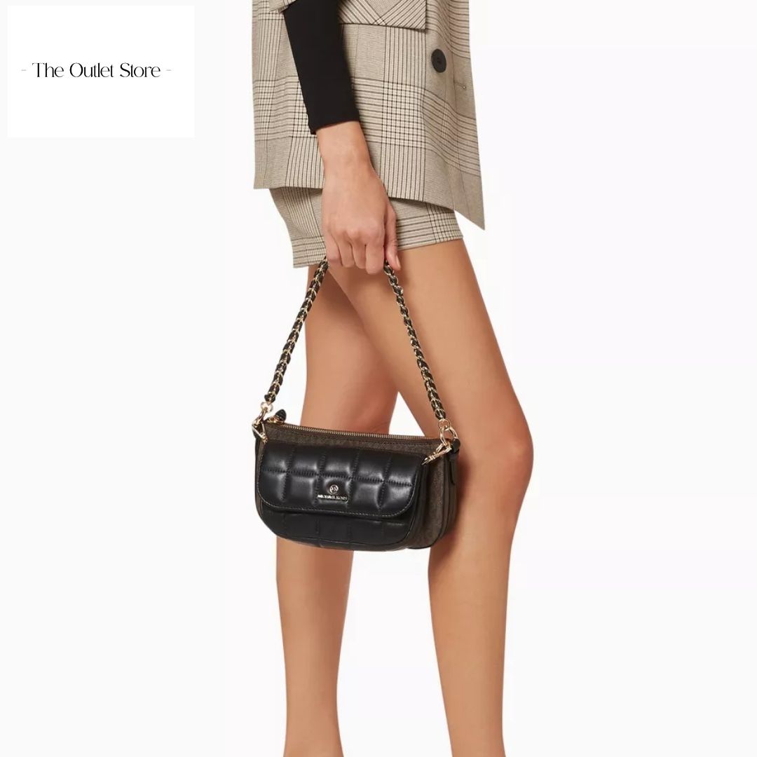 MICHAEL KORS JET SET 4-IN-1 CROSSBODY BAG SET (BROWN X BLACK)
