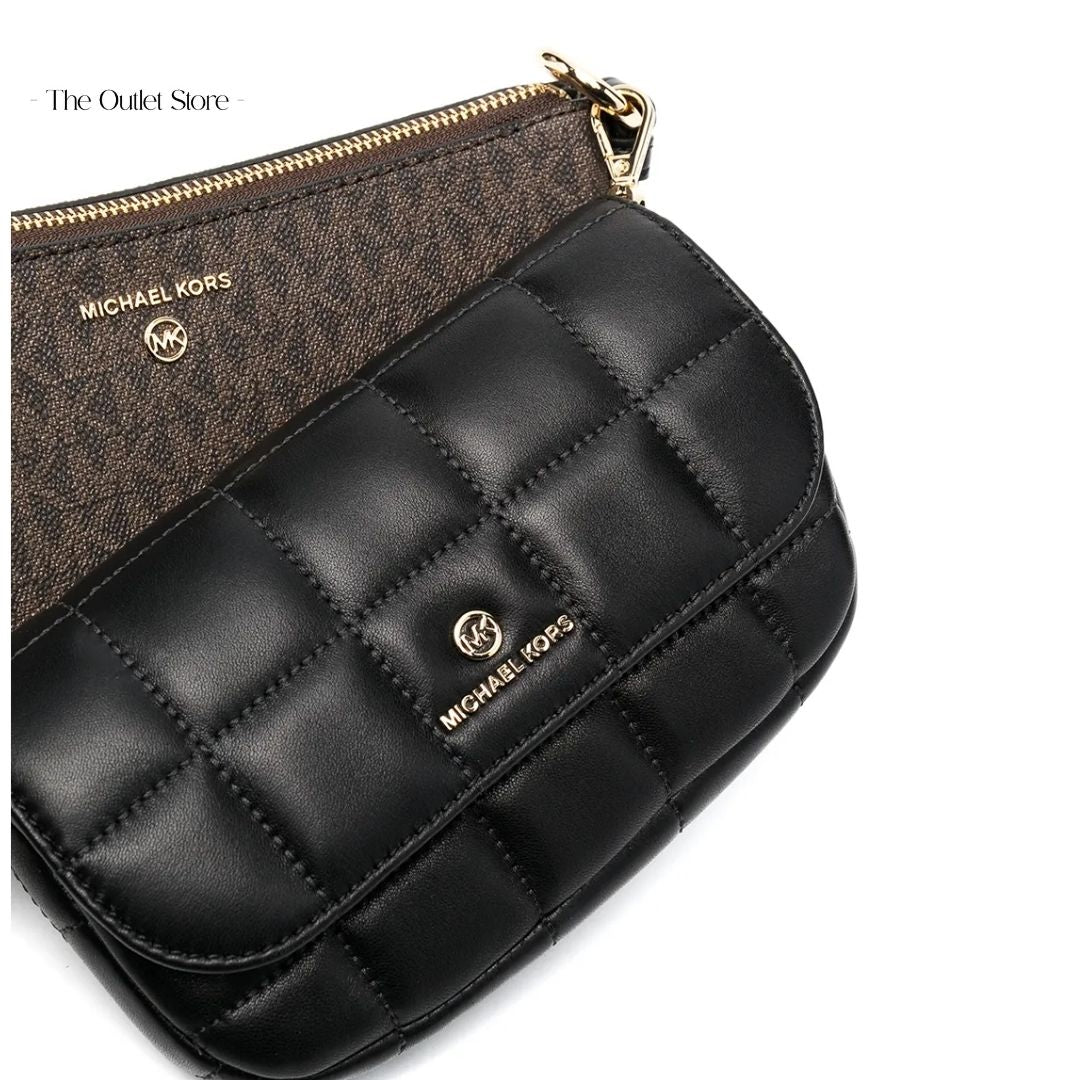 MICHAEL KORS JET SET 4-IN-1 CROSSBODY BAG SET (BROWN X BLACK)