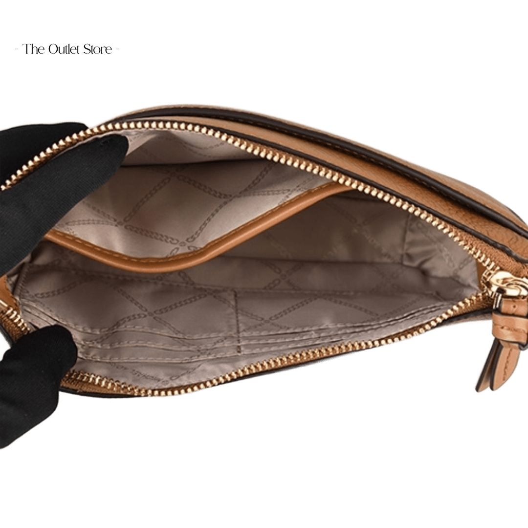 MICHAEL KORS JET SET MEDIUM LEATHER AND LOGO 4-IN-1 CROSSBODY BAG SET (BROWN))