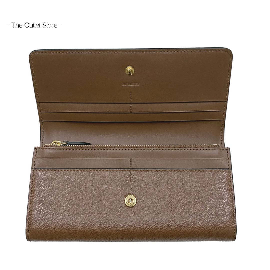 BURBERRY PORTER LEATHER FLAP CONTINENTAL LONG WALLET(BROWN)