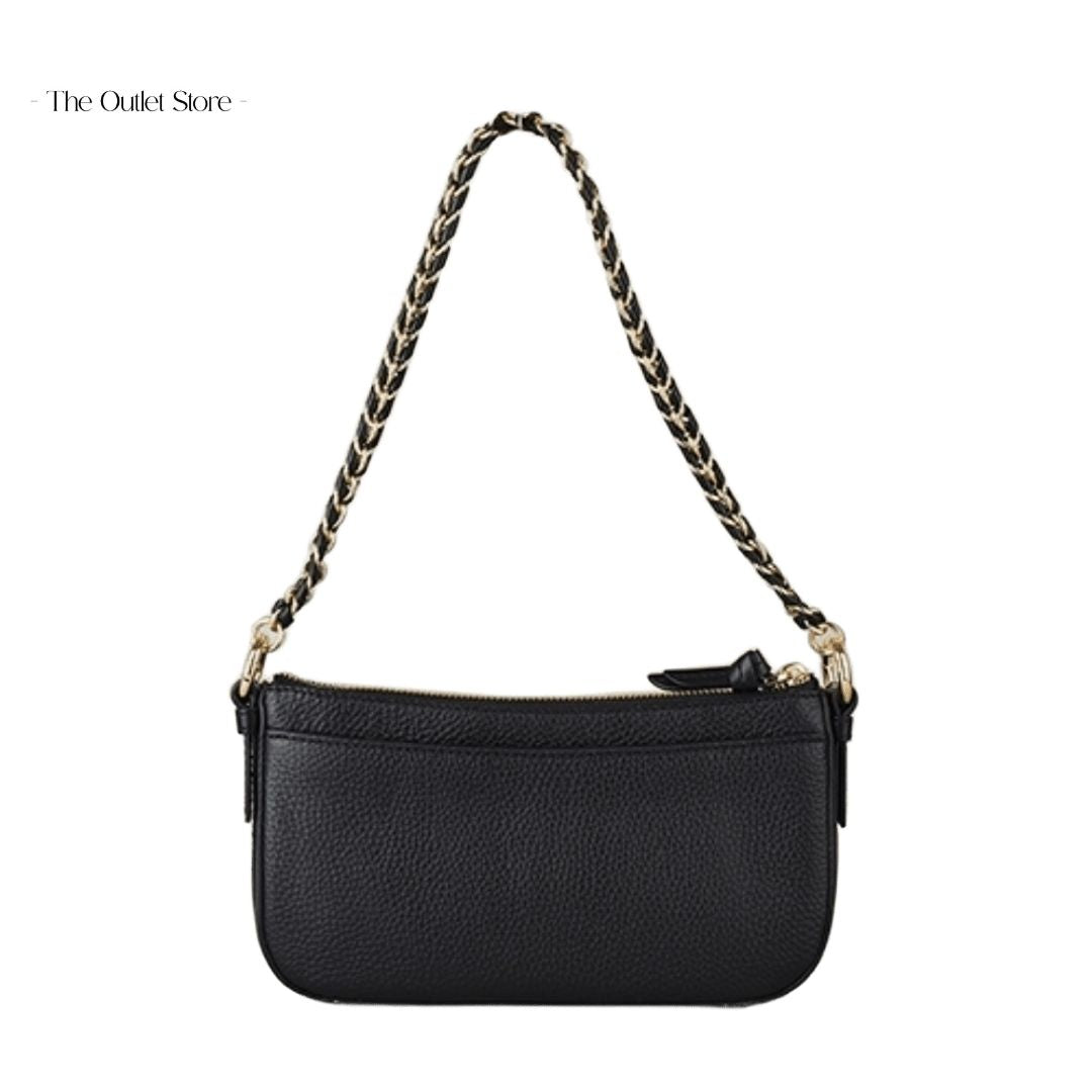 MICHAEL KORS JET SET MEDIUM LEATHER AND LOGO 4-IN-1 CROSSBODY BAG SET (BLACK)