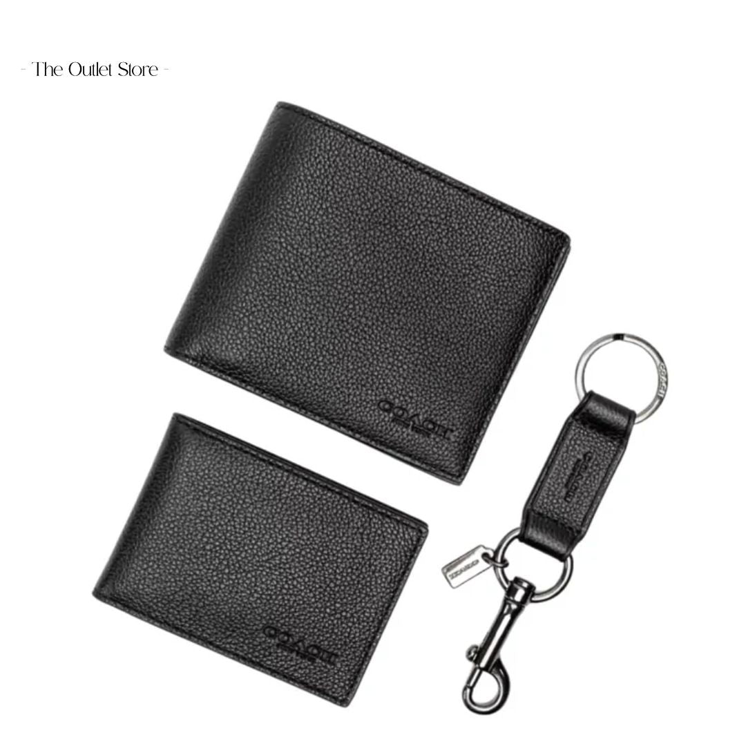 COACH BOXED COMPACT ID WALLET WITH TRIGGER SNAP KEY FOB