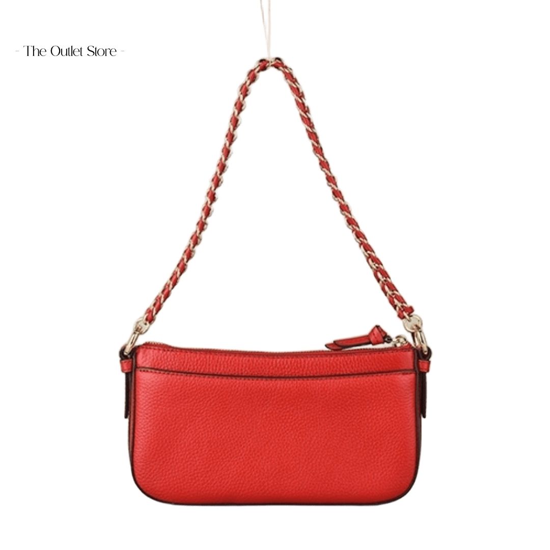 MICHAEL KORS JET SET MEDIUM LEATHER AND LOGO 4-IN-1 CROSSBODY BAG SET (RED)