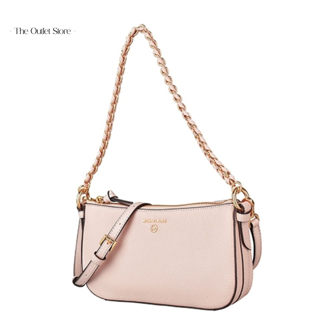 MICHAEL KORS JET SET MEDIUM LEATHER AND LOGO 4-IN-1 CROSSBODY BAG SET (PINK)