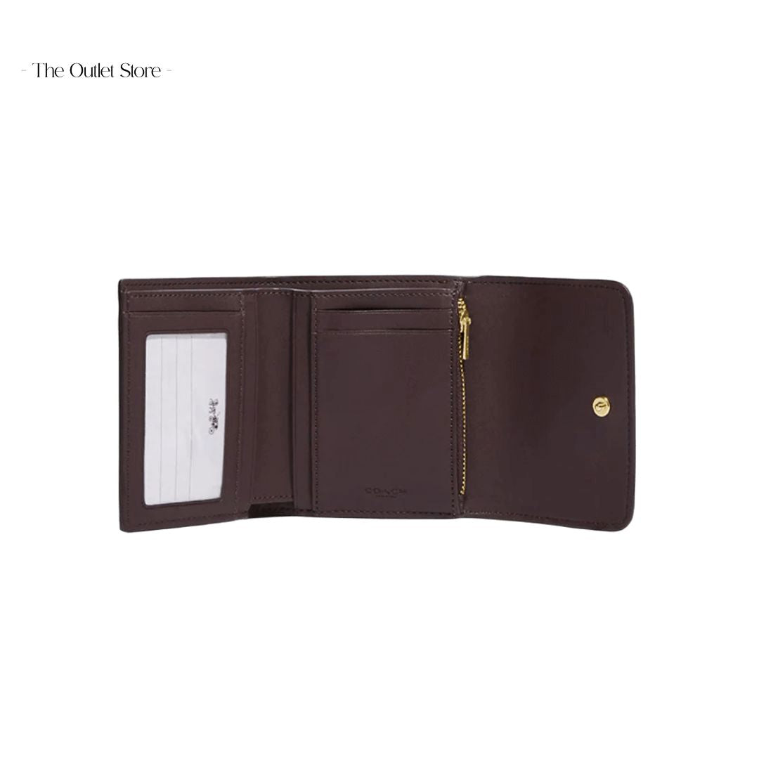 COACH SMALL TRIFOLD WALLET IN COLORBLOCK SIGNATURE CANVAS