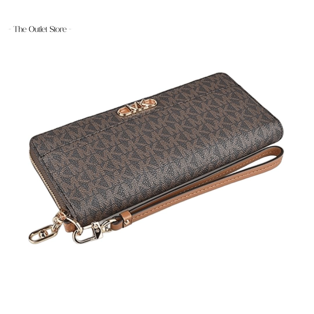 MICHAEL KORS PARKER LARGE LOGO CONTINENTAL WALLET (BROWN)