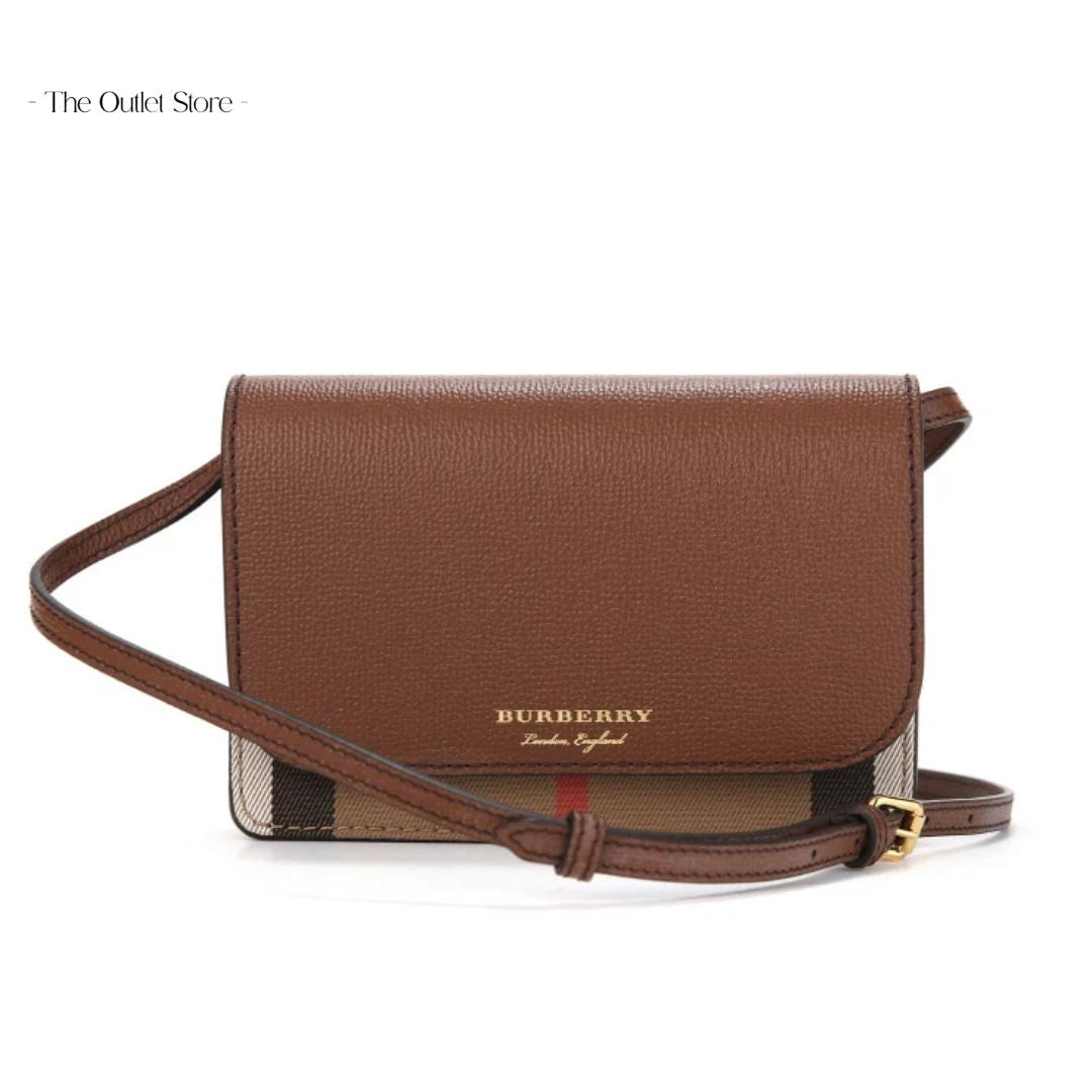BURBERRY HAMPSHIRE HOUSE CHECK CROSSBODY (TAN)