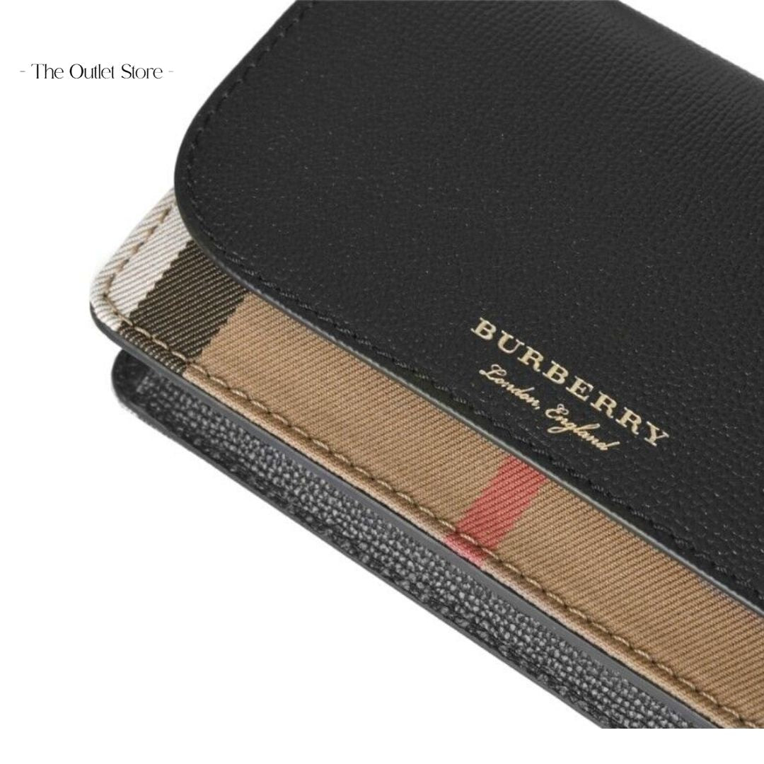 BURBERRY HAMPSHIRE HOUSE CHECK CROSSBODY (BLACK)