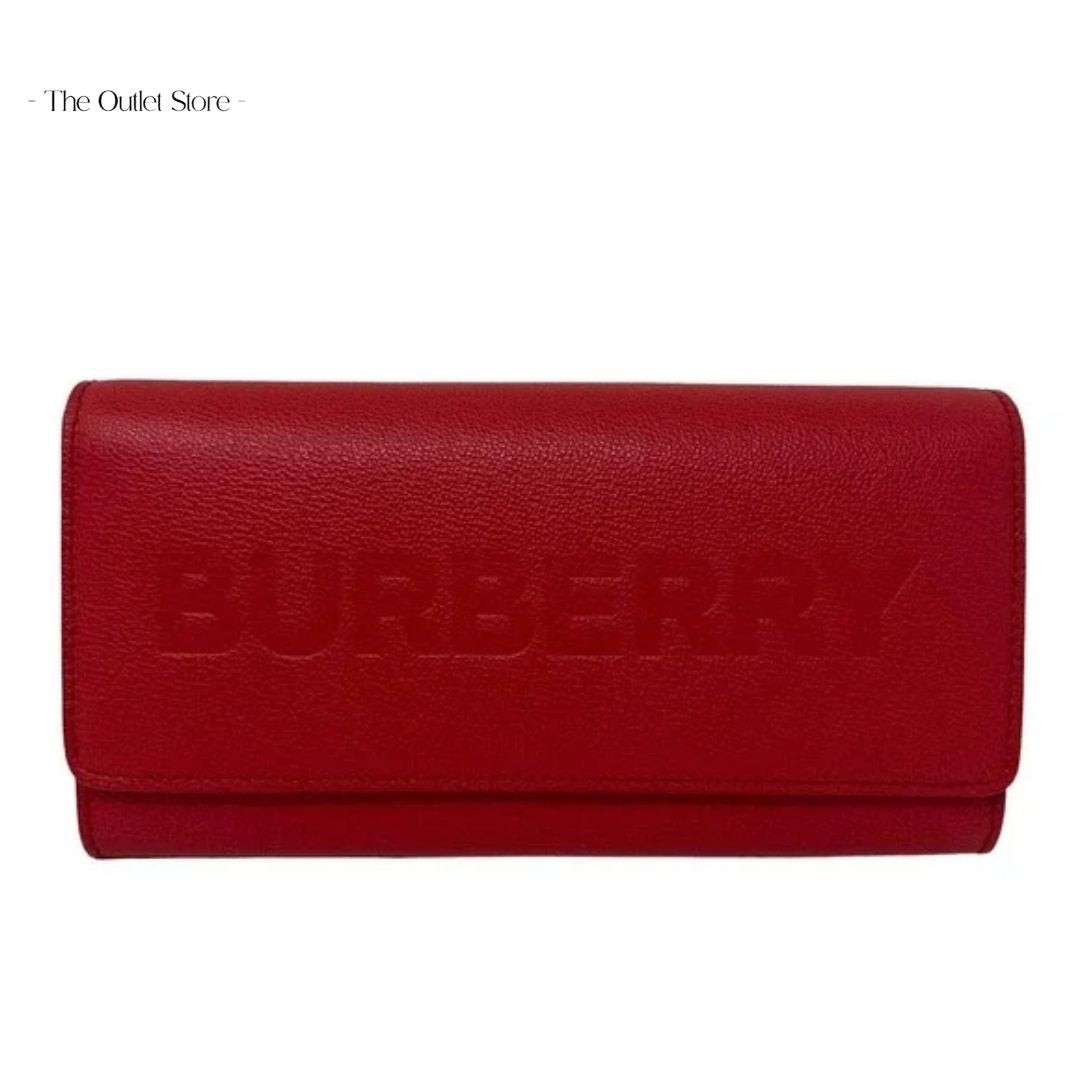 BURBERRY PORTER LEATHER FLAP CONTINENTAL LONG WALLET(RED)