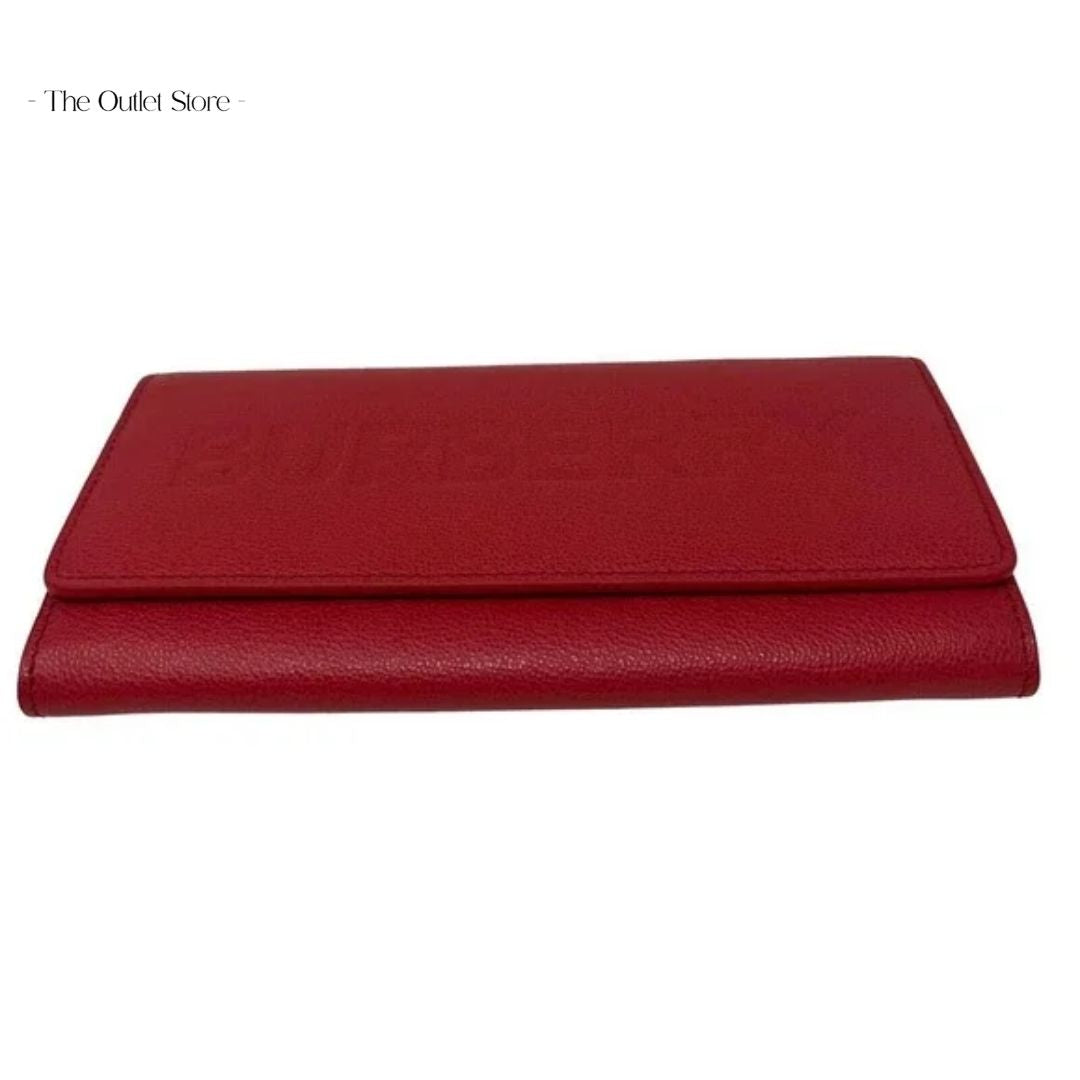 BURBERRY PORTER LEATHER FLAP CONTINENTAL LONG WALLET(RED)