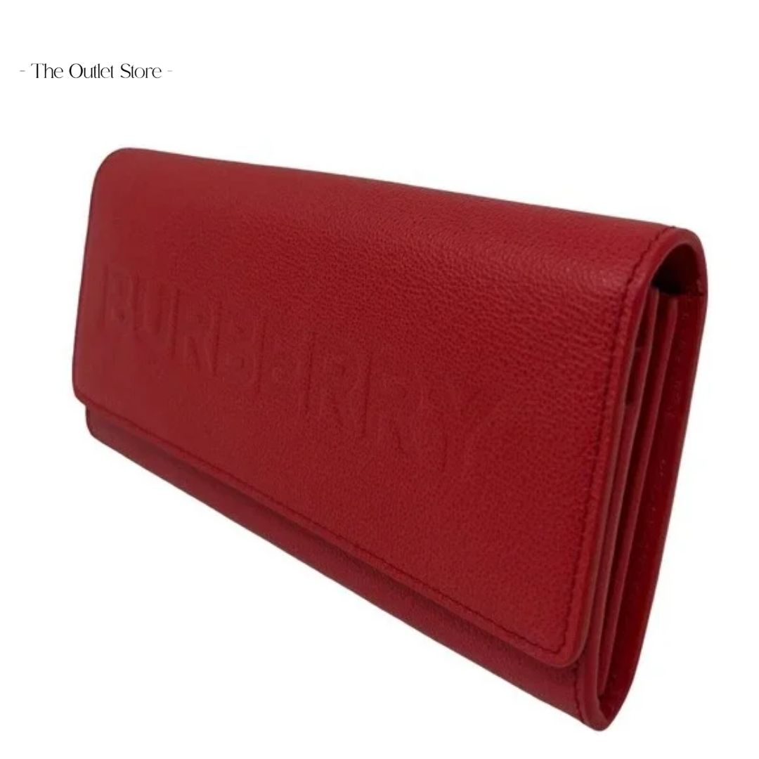 BURBERRY PORTER LEATHER FLAP CONTINENTAL LONG WALLET(RED)