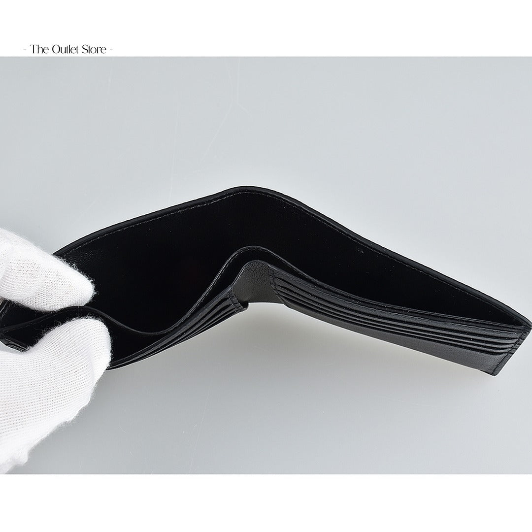 Balenciaga Cash Square Folded Wallet 594549 Black White – Card Slot Detail