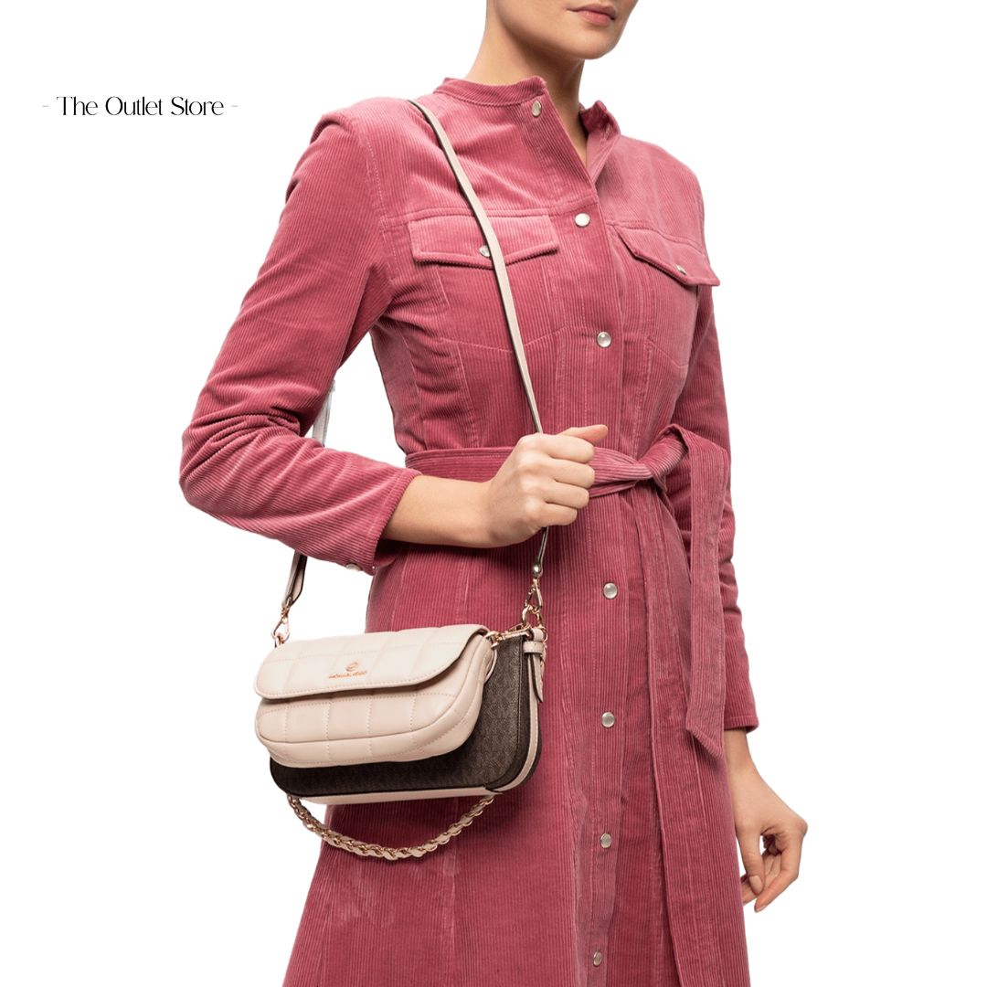 MICHAEL KORS JET SET 4-IN-1 CROSSBODY BAG SET (BROWN X PINK)