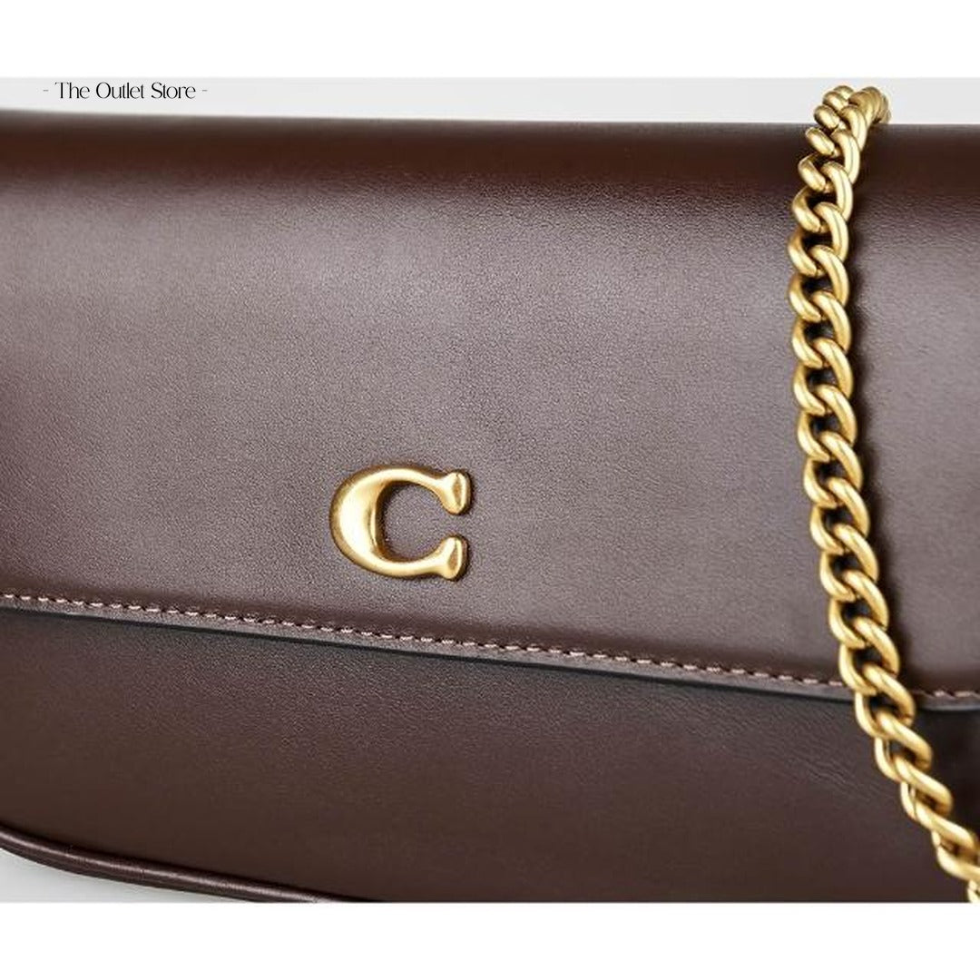 Coach Brook Flap Chain Bag CAN90 Maple – Logo Detail