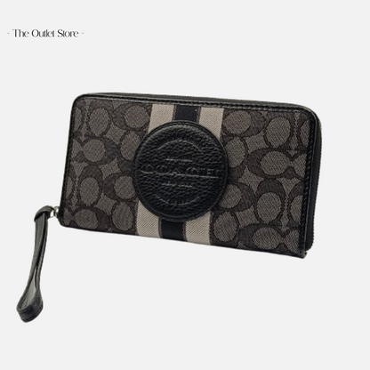COACH DEMPSEY LARGE PHONE WALLET IN SIGNATURE JACQUARD WITH STRIPE AND COACH PATCH